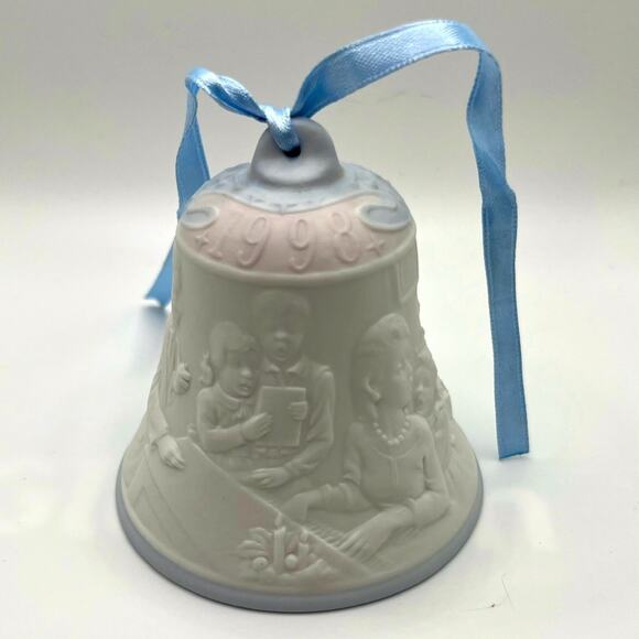 Llardo 1998 porcelain Christmas bell ornament - Picture 1 of 10